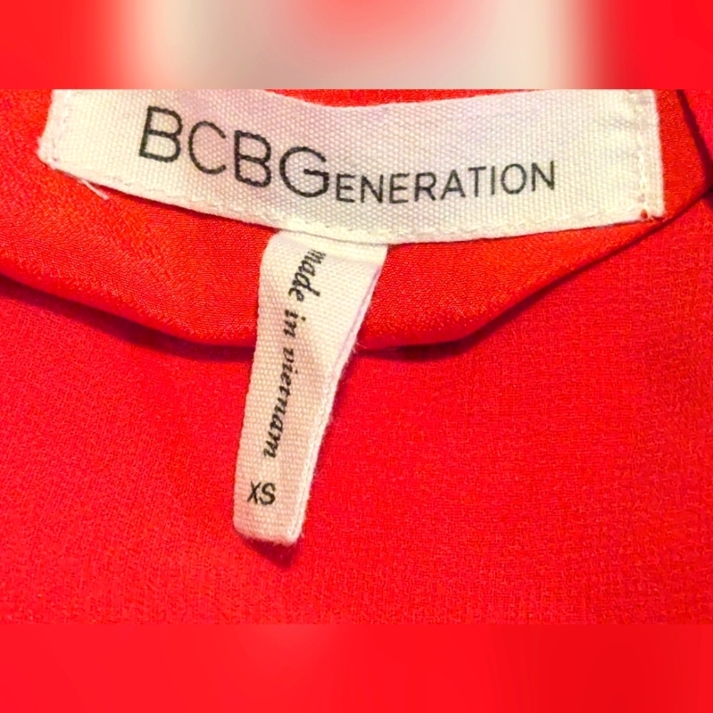 Bcbgeneration Bombshell Red Vibrant Sleeveless Dr… - image 2